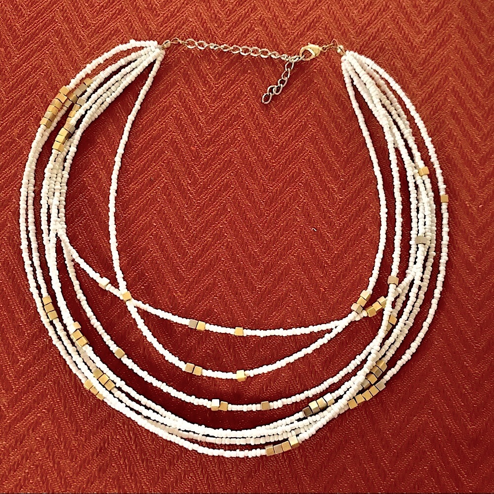 White Beaded Necklace
